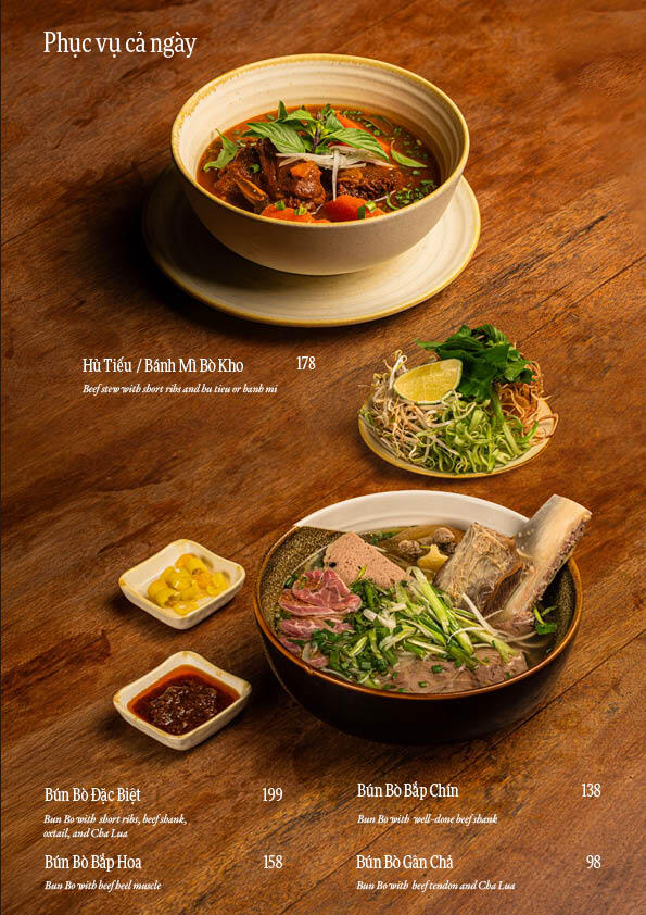 Sành Kitchen - Breakfast Menu 1