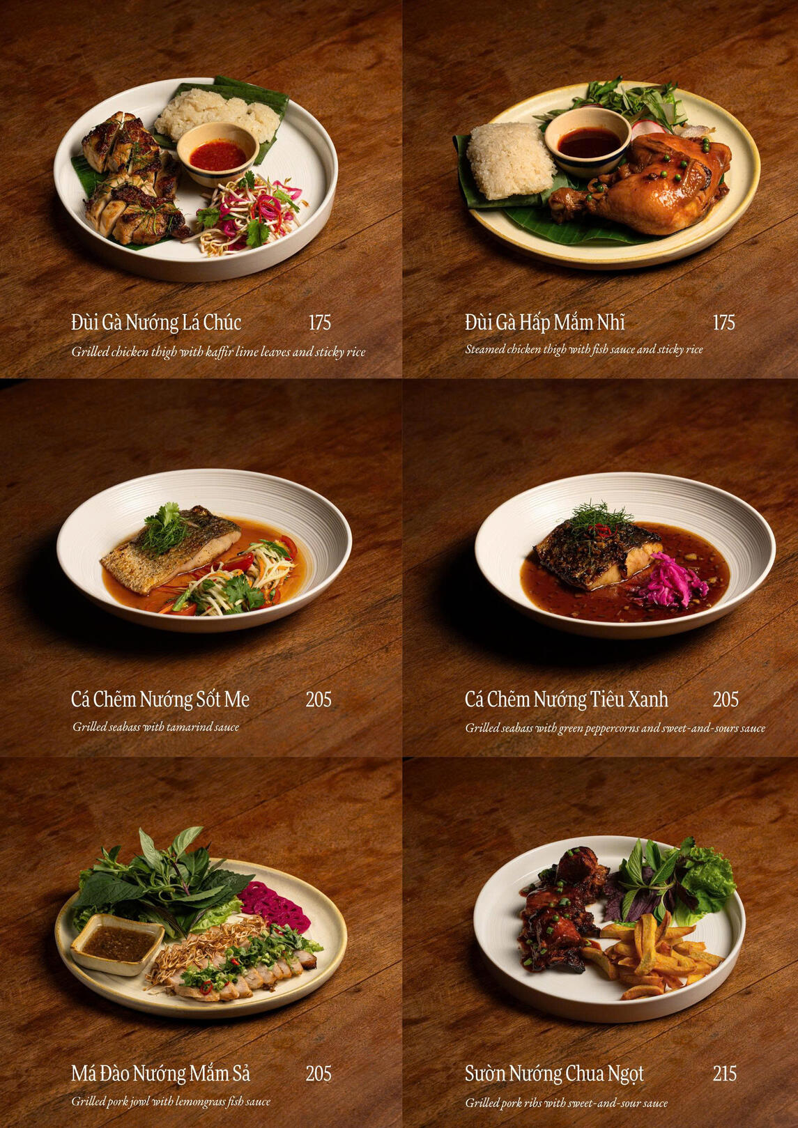 Sành Kitchen - Main menu 1